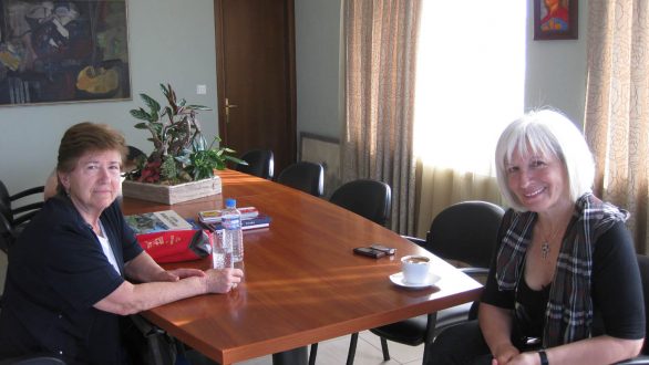 Συνάντηση Νικολάου με την κα Σιδηρά, εθελόντρια σε θέματα καθαριότητας στην Αλεξανδρούπολη