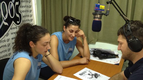 Στο studio του Ράδιο Έβρος οι παίκτριες της Εθνικής Ελλάδας Χατζηνικολάου και Κιόση