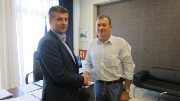 Συνάντηση Τοψίδη με τον Χρήστο Σκεύα, Διευθύνοντα Συμβουλο του Ο.Λ.Α.