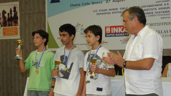 Πρωτιά για τον Γεράσιμο Βαλλιάνο του Εθνικού στους Μεσογειακούς αγώνες σκάκι που διεξήχθησαν στην Κρήτη