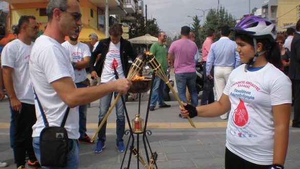 Ο Ρήσος στη 12η Πανελλήνια Λαμπαδηδρομία Εθελοντών Αιμοδοτών