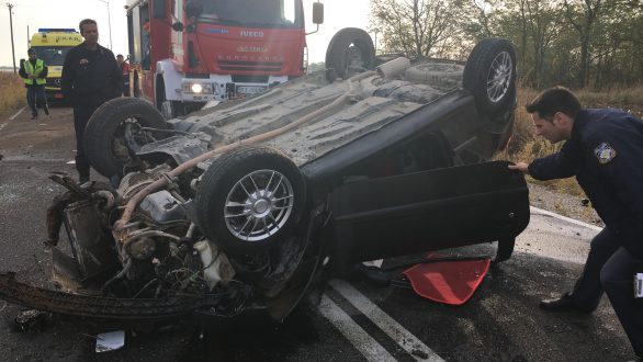Αυτοκίνητο ανετράπη στον Πύργο 