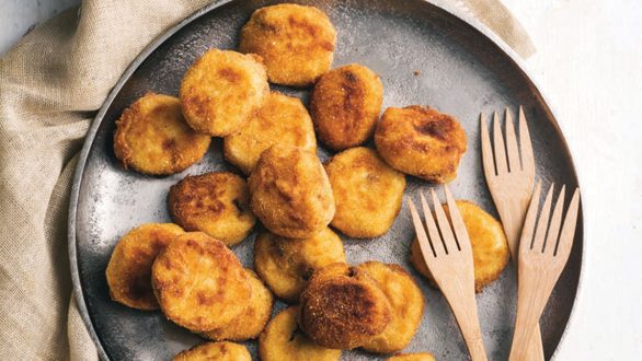 Πατατοκεφτέδες με σαλάμι