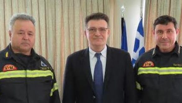 Επίσκεψη του νέου Διοικητή Πυροσβεστικής Διοίκησης ΑΜ-Θ στον Αντιπεριφερειάρχη