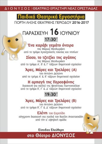 παιδικά θεατρικά εργαστήρια ΔΙΟΝΥΣΟΣ
