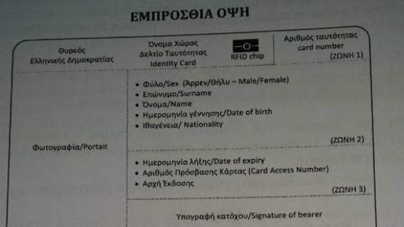 Αυτές είναι οι νέες ταυτότητες με επτά ζώνες ασφαλείας