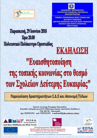 Ημέρα ευαισθητοποίησης σχολείου δεύτερης ευκαιρίας_αφίσα