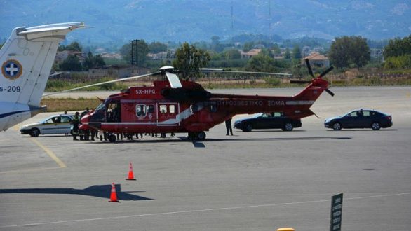 Ένα ελικόπτερο τύπου Kamov, ενισχύει τις δυνάμεις δασοπυρόσβεσης της Αλεξανδρούπολης