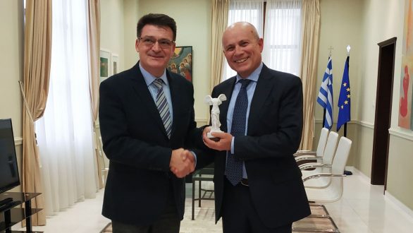 Αλεξανδρούπολη: Συνάντηση Πέτροβιτς με τον Πρέσβη της Ιταλίας Luigi Marras