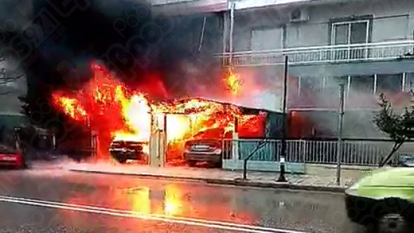 Φωτιά σε γκαράζ στην Αλεξανδρούπολη