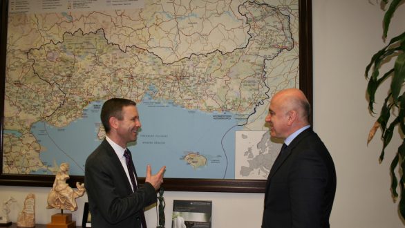 Συνάντηση του Περιφερειάρχη ΑΜΘ με το νέο Γενικό Πρόξενο των ΗΠΑ στη Θεσσαλονίκη