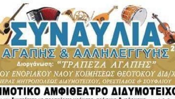 Συναυλία Αγάπης και Αλληλεγγύης στο Διδυμότειχο