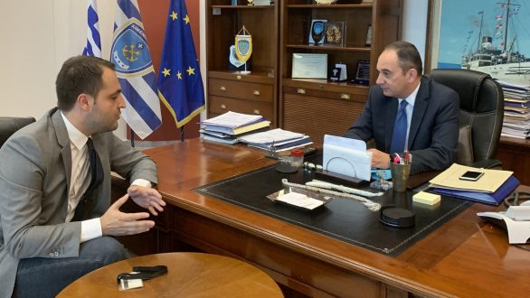 Συνάντηση Δερμεντζόπουλου με τον Υπουργό Ναυτιλίας και Νησιωτικής Πολιτικής