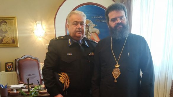 Επίσκεψη του νέου Διοικητή της Πυροσβεστικής Διοίκησης ΑΜΘ στον Μητροπολίτη Μαρωνείας και Κομοτηνής