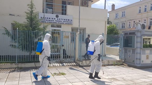 Απολύμανση του Αστυνομικού Τμήματος Σουφλίου και του Κέντρου Υγείας