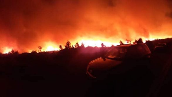 Συνεχίζονται οι προσπάθειες κατάσβεσης της μεγάλης πυρκαγιάς στην Νίψα