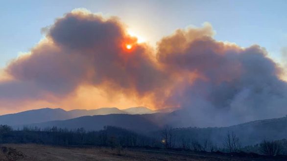 Σε ύφεση η πυρκαγιά στην Νίψα – Έκαψε ήδη 12.000 στρέμματα