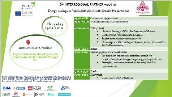 5η  Συνάντηση των εταίρων του έργου CircPro