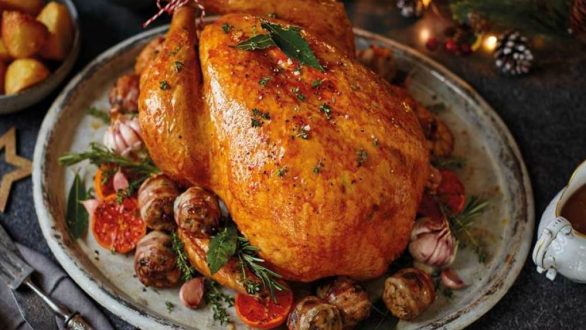 Γαλοπούλα γεμιστή με κουκουνάρι