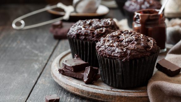 Μάφινς πραλίνας μόνο με 3 υλικά