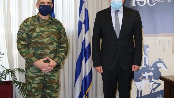 Επίσκεψη στον Περιφερειάρχη ΑΜΘ του νέου Διοικητή του Δ΄ Σώματος Στρατού