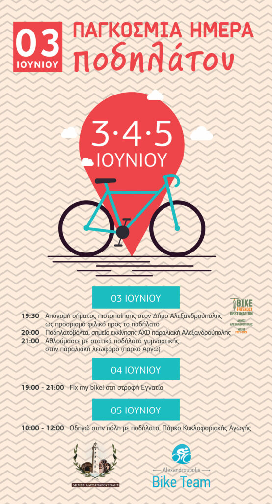 Δήμος Αλεξανδρούπολης, Παγκόσμια Ημέρα Ποδηλάτου