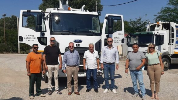 Παραλαβή απορριμματοφόρου από το Δήμο Μαρωνείας-Σαπών δωρεά της εταιρείας “TAP AG”