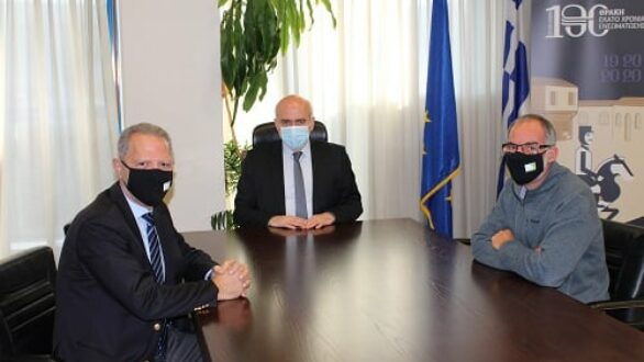 Συνάντηση του Περιφερειάρχη ΑΜΘ με τον Πρόεδρο του ΕΛΓΟ-ΔΗΜΗΤΡΑ και το Διευθυντή του ΙΝΑΛΕ