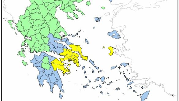 Ο χάρτης πρόβλεψης κινδύνου πυρκαγιάς για την Παρασκευή 3 Ιουνίου