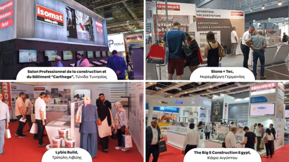 Η ISOMAT με μεγάλη επιτυχία ολοκλήρωσε τη συμμετοχή της σε 4 εκθέσεις του κλάδου των κατασκευών στο εξωτερικό