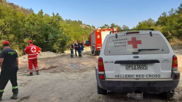 Οι εθελοντές Σαμαρείτες – Διασώστες από Ορεστιάδα και Διδυμότειχο στη μάχη με τις φλόγες