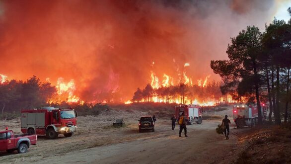 Μία ακόμη δύσκολη νύχτα | Εκκενώθηκε ξανά η Δαδιά | Εκτροπή κυκλοφορίας στην ΕΟ | Άνιση η μάχη με τις φλόγες