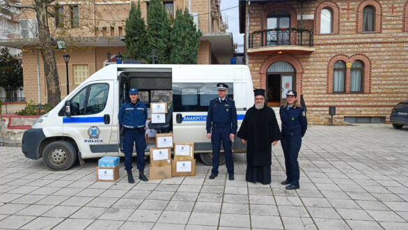 Συγκέντρωση και προσφορά ειδών ανάγκης για τις γιορτές από την ΕΛ.ΑΣ. στην Αν. Μακεδονία και Θράκη