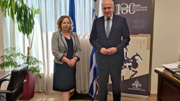 Συνάντηση Χ. Μέτιου με την αναπληρώτρια του Πρέσβη της Μεγάλης Βρετανίας στην Αθήνα