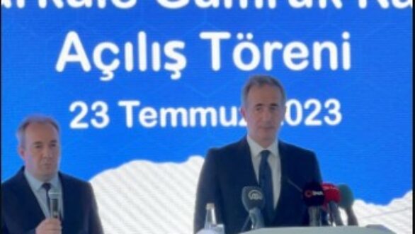 Ο Υφυπουργός Μακεδονίας και Θράκης στα εγκαίνια της νέας τουρκικής συνοριακής πύλης Καστανιές-Pazarkule