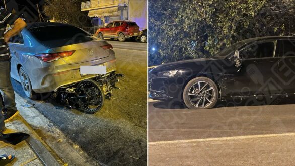 Τώρα: Μοτοσυκλετιστής συγκρούστηκε με 2 αυτοκίνητα