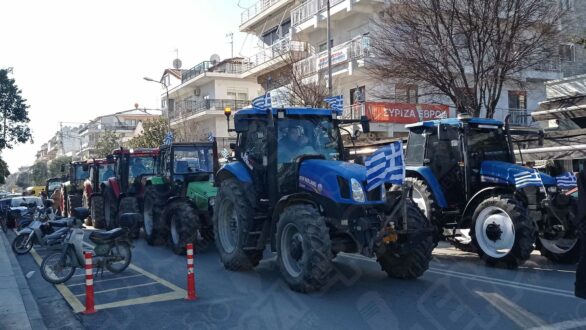Δυναμική η αγροτική κινητοποίηση με τρακτέρ στην Ορεστιάδα