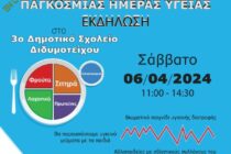 Δράση Αγωγής Υγείας για την Παγκόσμια Ημέρα Υγεία το Σάββατο στο 3ο Δημοτικό Σχολείο Διδυμοτείχου