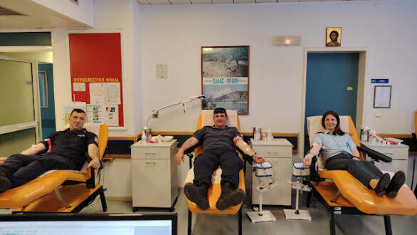 Με  επιτυχία ολοκληρώθηκε η εθελοντική αιμοδοσία για τις ανάγκες της Τράπεζας Αίματος της Ελληνικής Αστυνομίας