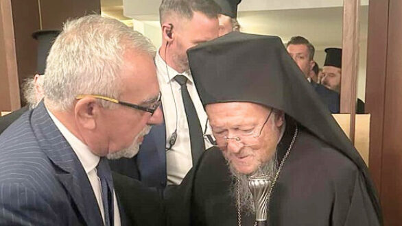 Συνάντηση του Γενικού Διευθυντή της Μεταλλεία Θράκης, Λεωνίδα Μπακούρα, με τον Οικουμενικό Πατριάρχη Βαρθολομαίο